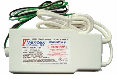 Ventex Channel Letter Self Adjusting Neon Transformer