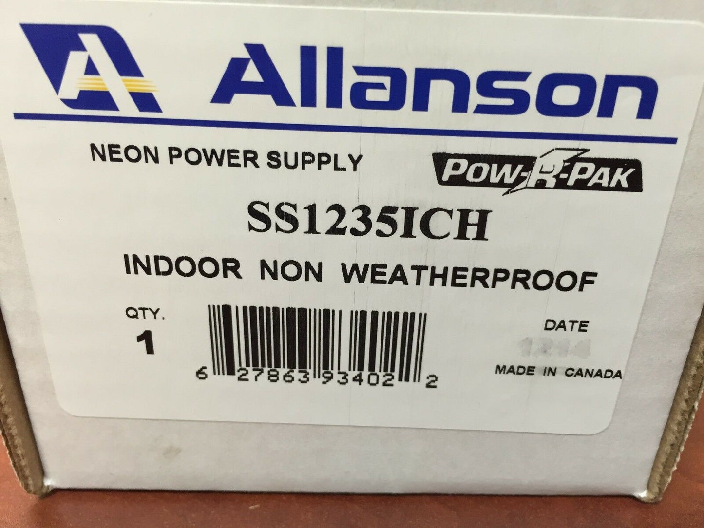 Allanson Indoor Self Adjusting Neon Transformer Power Supply
